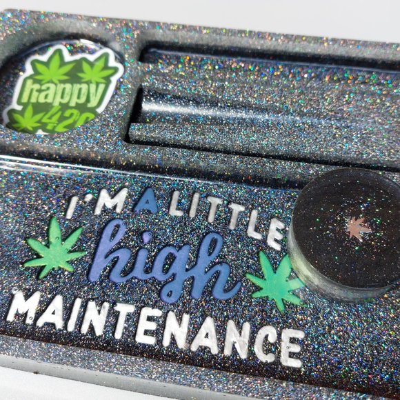 Happy 420 Rolling Tray & Ashtray Set - Picture 11 of 11
